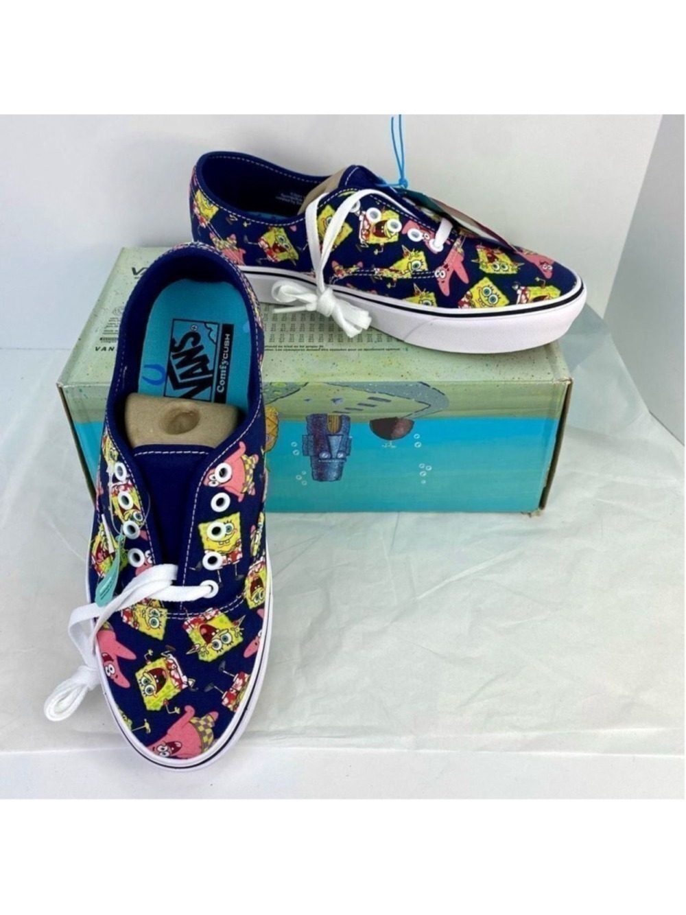 NWT New Vans x SpongeBob Comfycush Authentic Aloha Bob Patrick Star